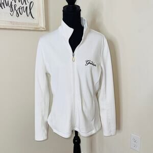 The Greenbrier Full Zip White Jacket Size L